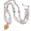 Silk Necklace Light Blue with Heart Charm