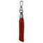 Leather Tassel Keychain-Red