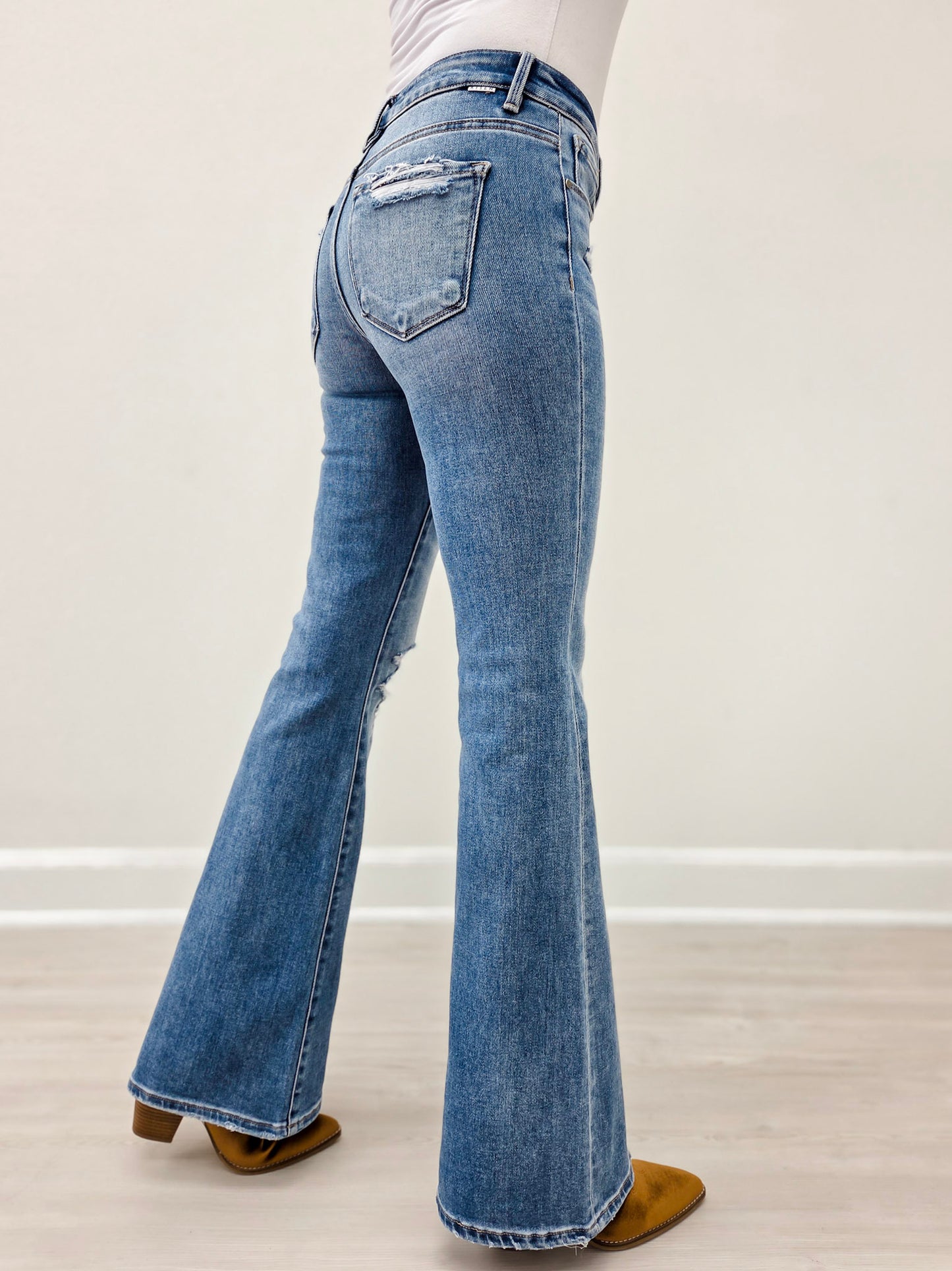 Risen RIDGE Tummy Control Mid-Rise Flare Jeans