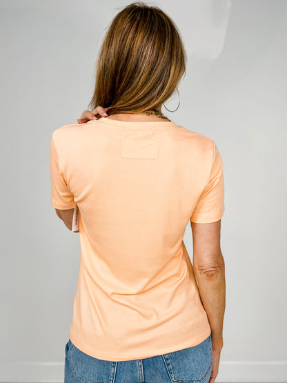 The Lucy Short Sleeve V-Neck Tee – Ultra Soft Viscose Blend