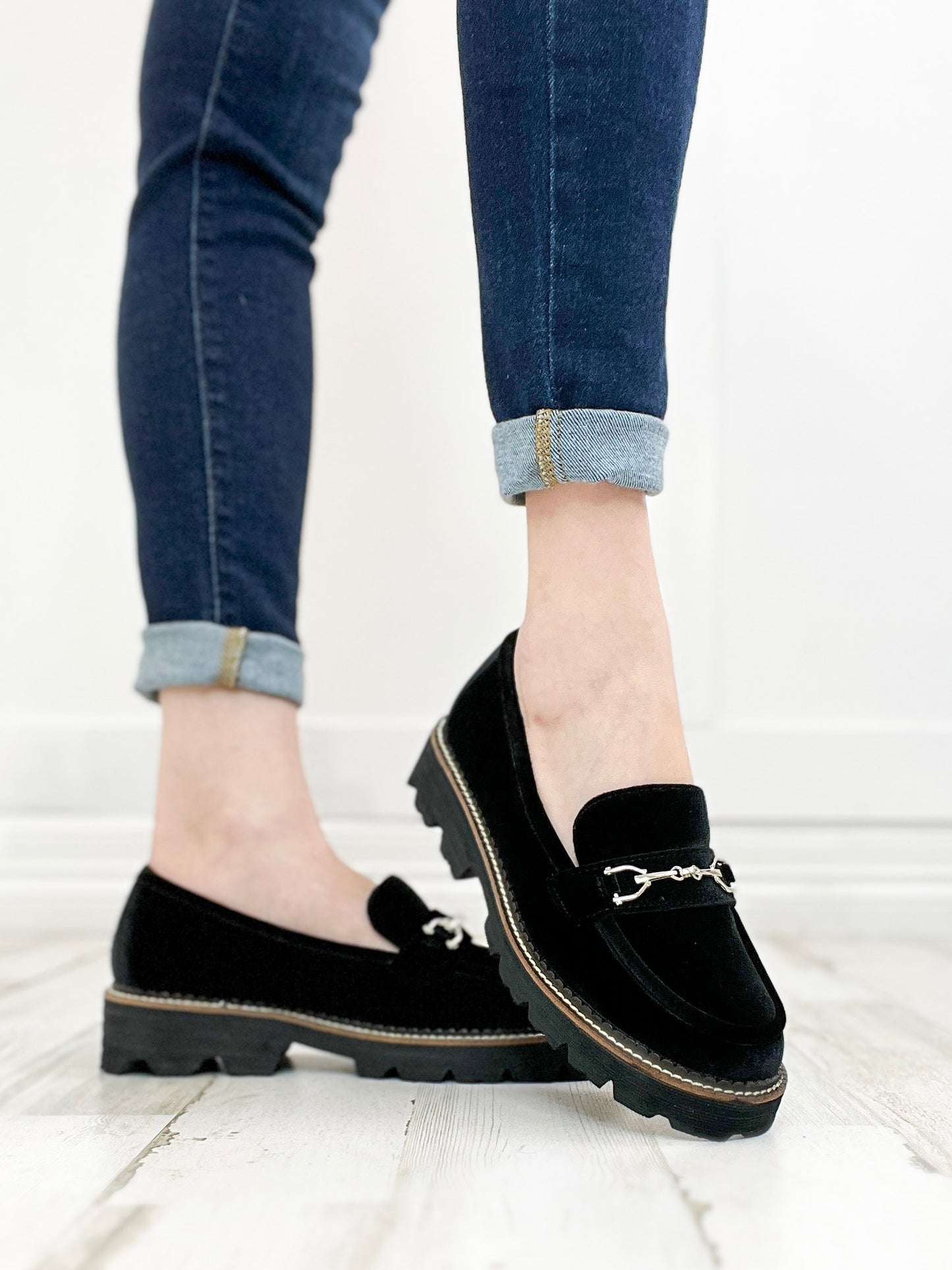 Corkys Brownie Point Loafers in BLACK VELVET