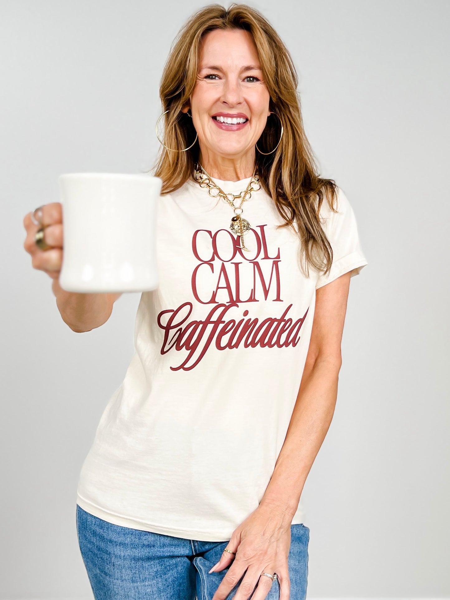 Cool Calm Caffeinated Graphic Tee