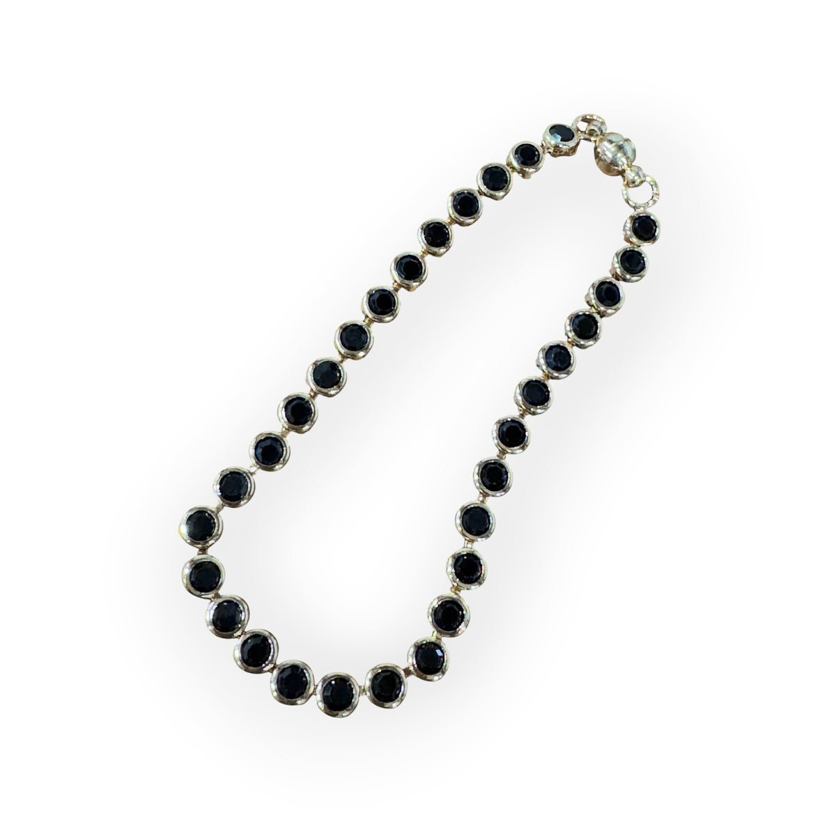 Black Bezel Onyx Necklace