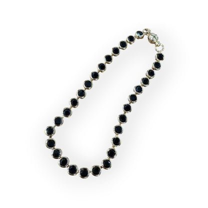 Black Bezel Onyx Necklace