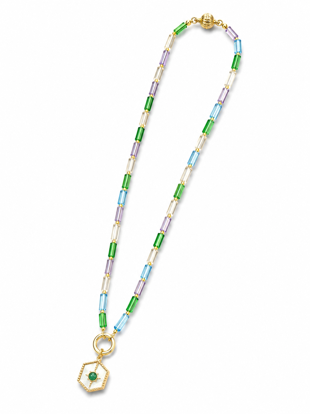 Fall is Here Beads Necklace 16" length, 6mm beads