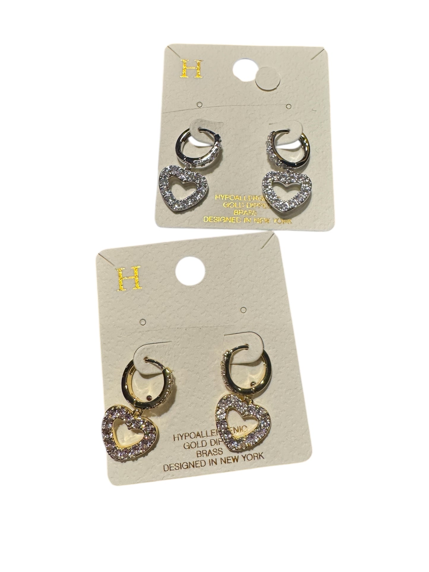 CZ Heart Huggie LUXE Earring