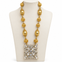 Golden Radiance Crystal Pendant Necklace
