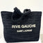 Saint Laurent Rive Gauche Embroidered Raffia Tote Bag