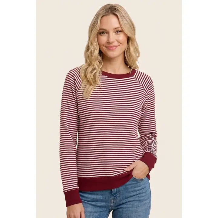 Basic Striped Sweatshirt
