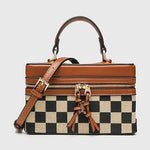 BROWN CHECKERED