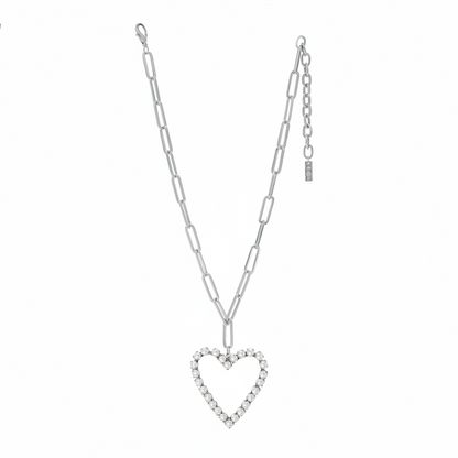 TOVA Pop Heart Necklace in Pearls