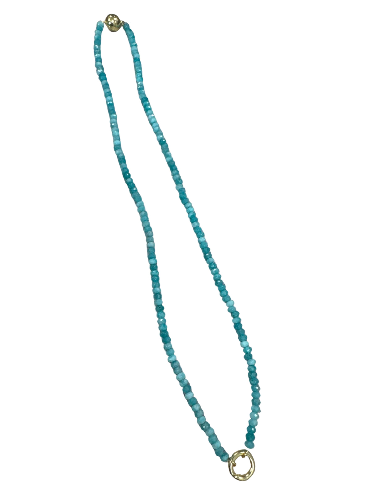 Natural Beaded Stone Necklace 14" & 18" - Blues