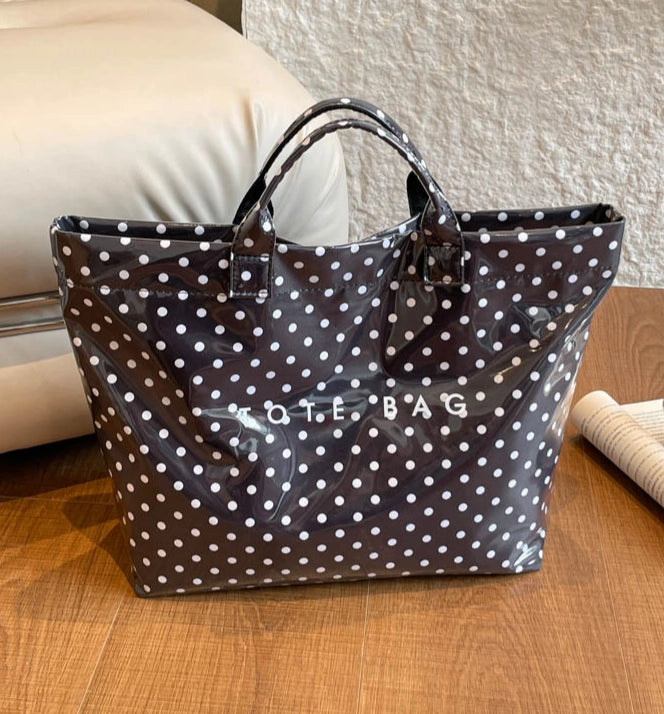 MKS America-Lettered Polka Dot TOTE BAG