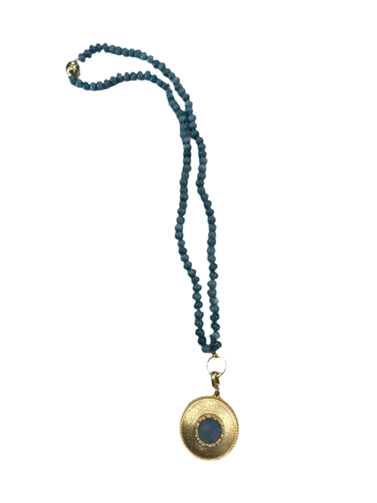 Semi-Precious Stone Necklace with Charm