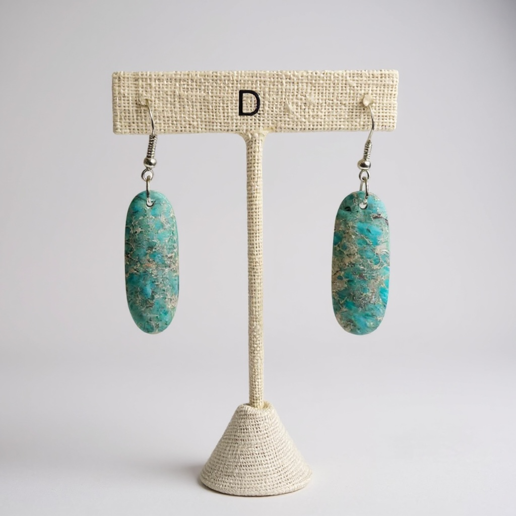 Blue Indigo Slab Earrings