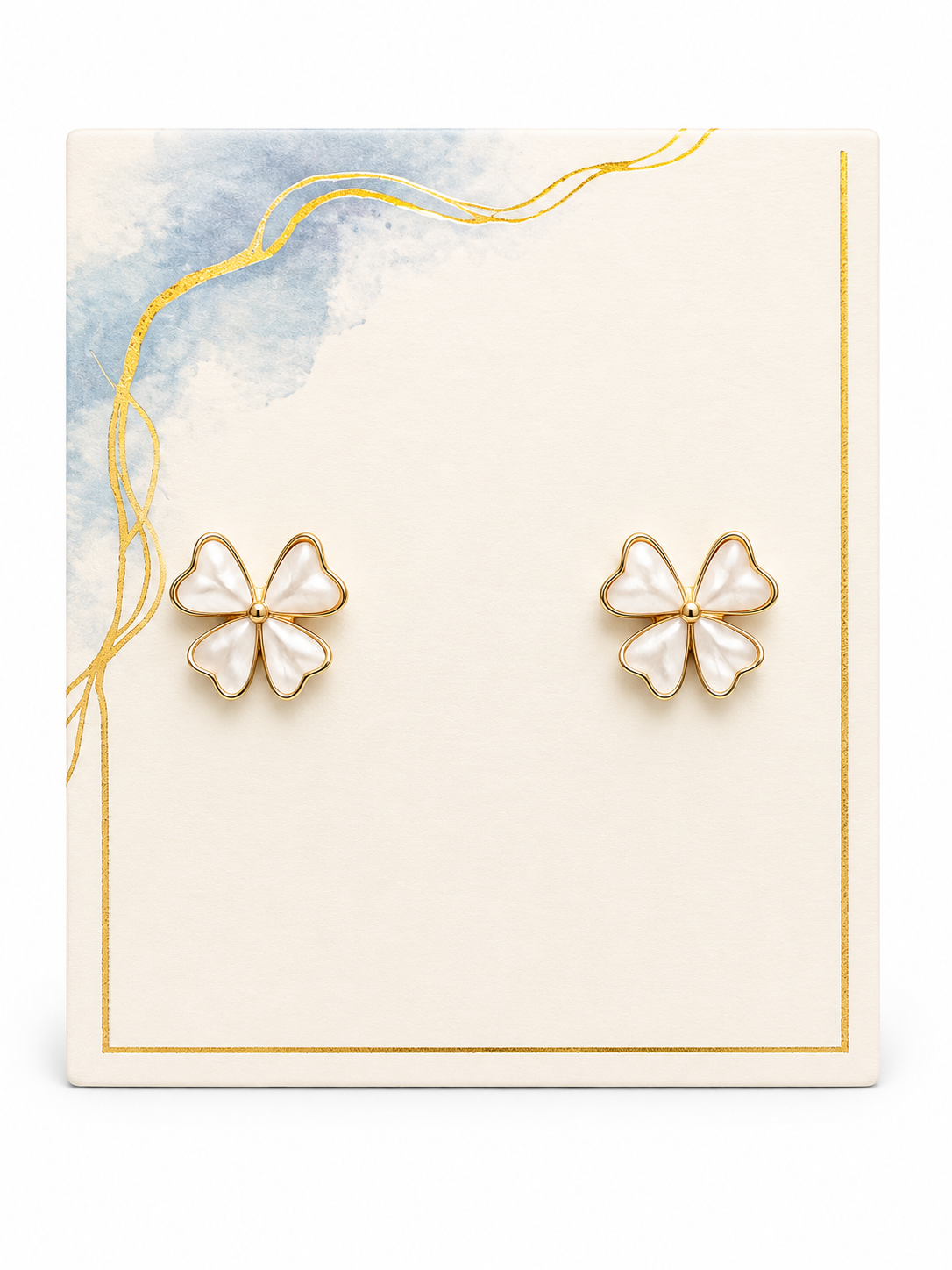 Little Bow Peep White Earrings