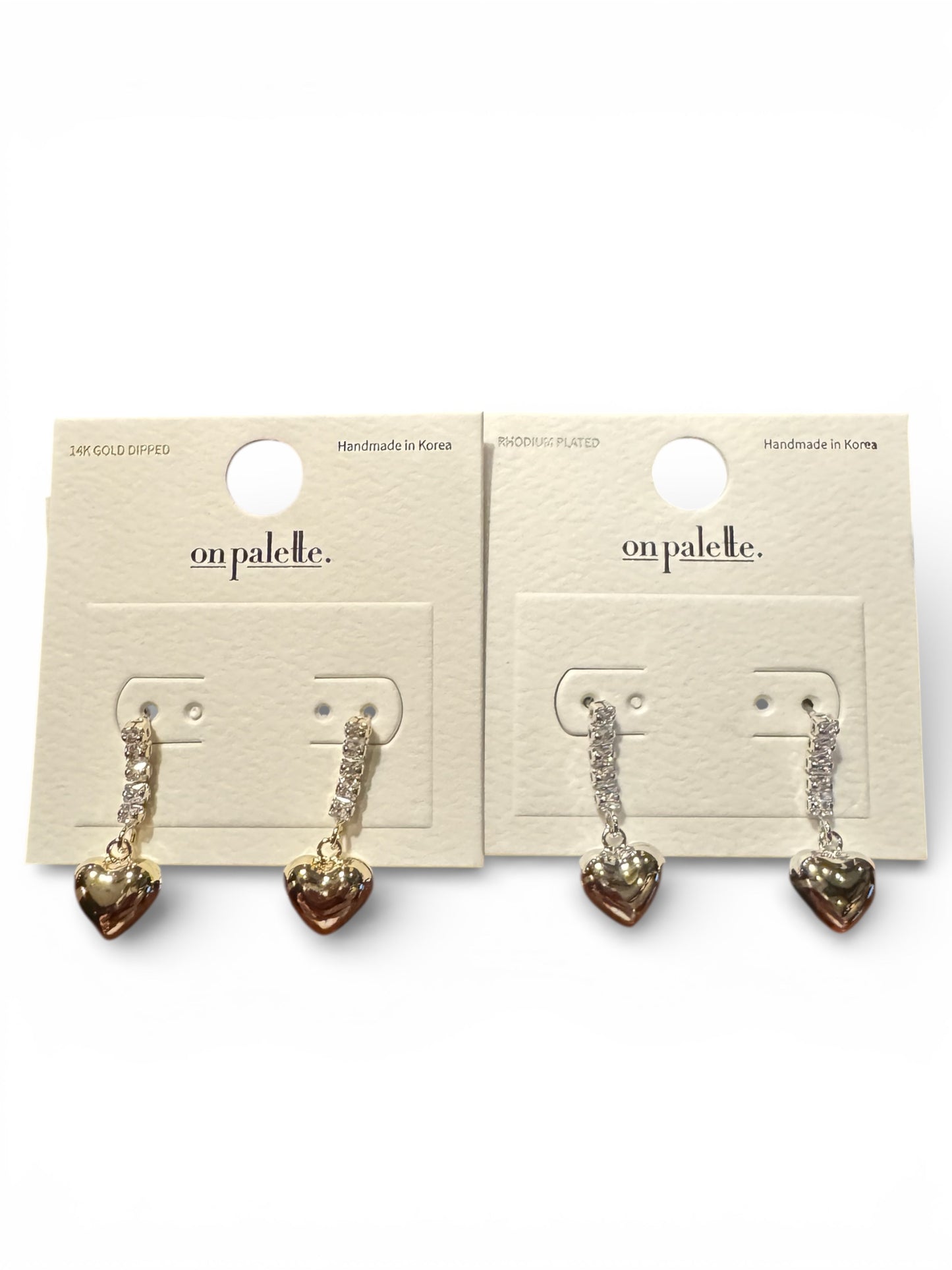 CZ Crop with Heart Post Earring