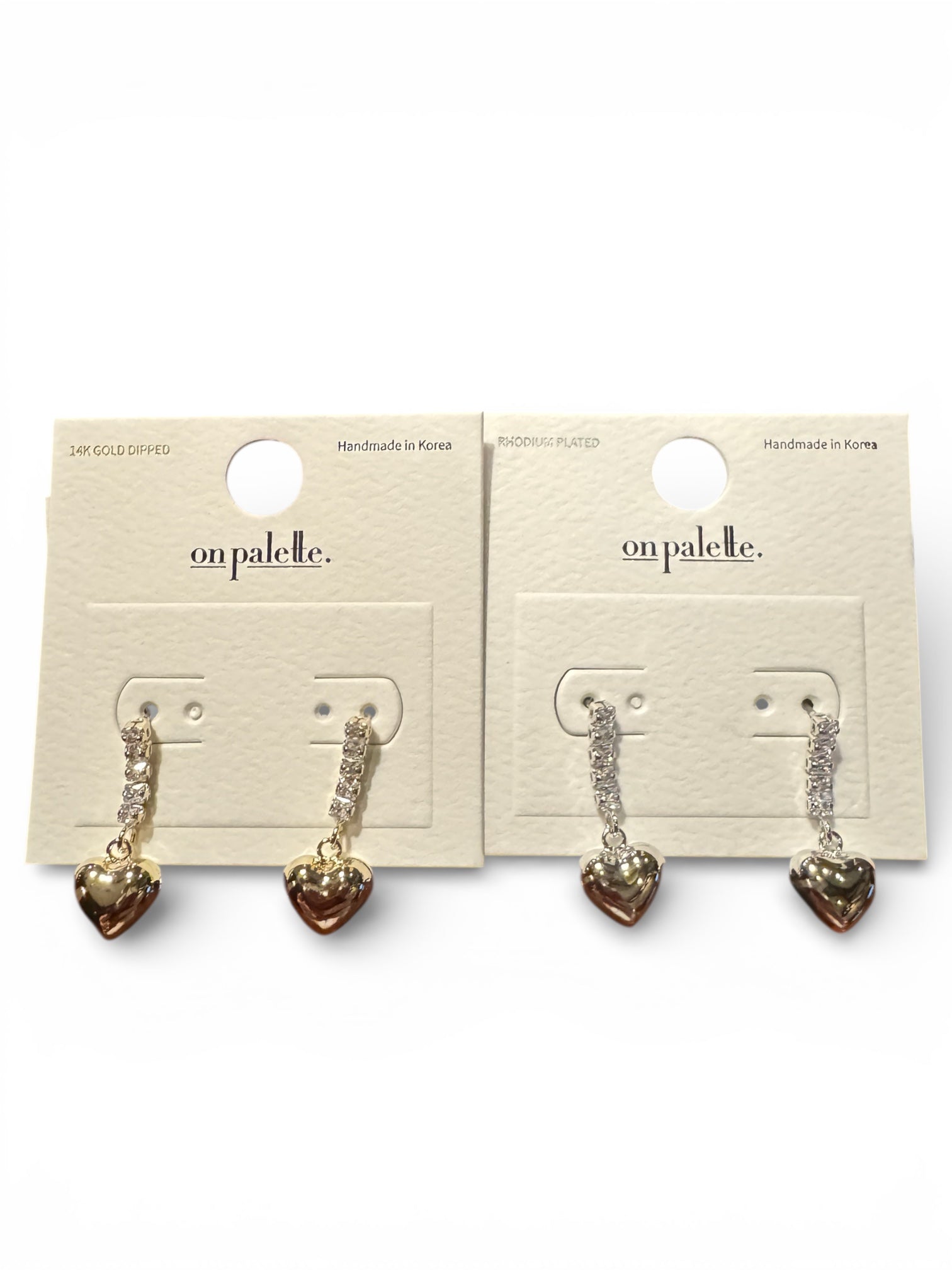 CZ Crop with Heart Post Earring