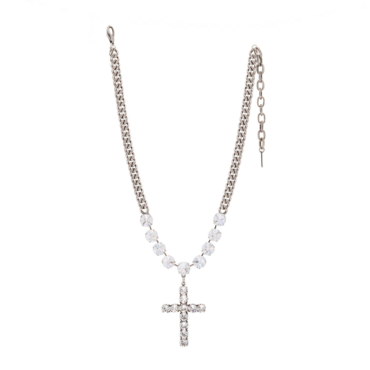 TOVA Sofitella Necklace in Antique Silver Clear