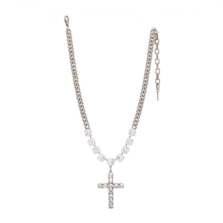 TOVA Sofitella Necklace in Antique Silver Clear