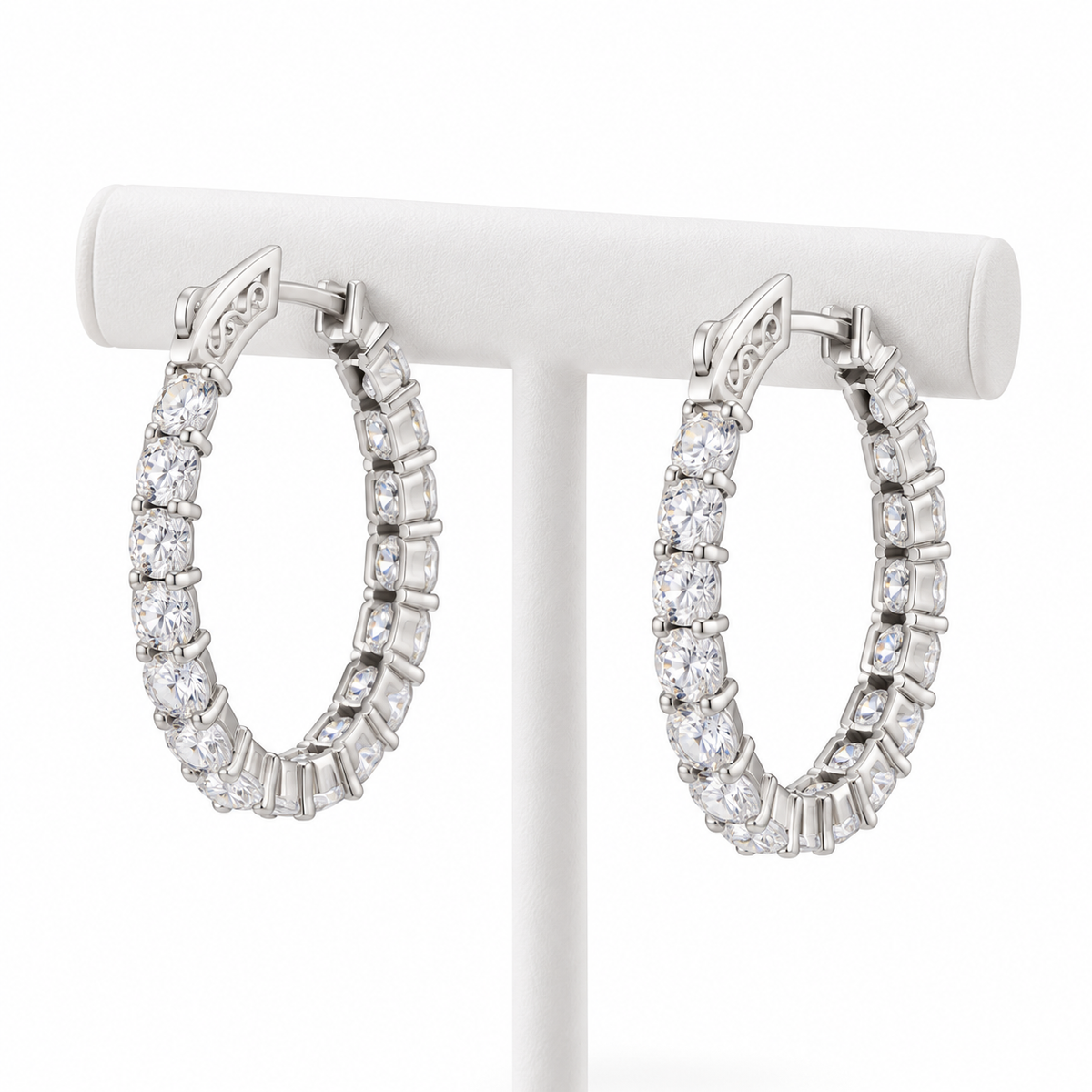 35MM Sterling Silver Inside out Earrings