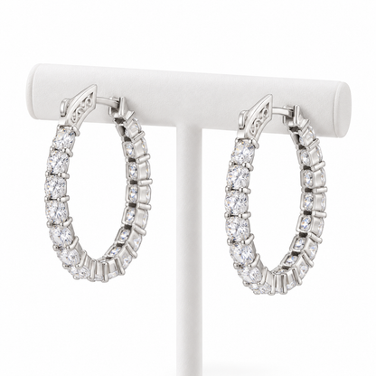 35MM Sterling Silver Inside out Earrings
