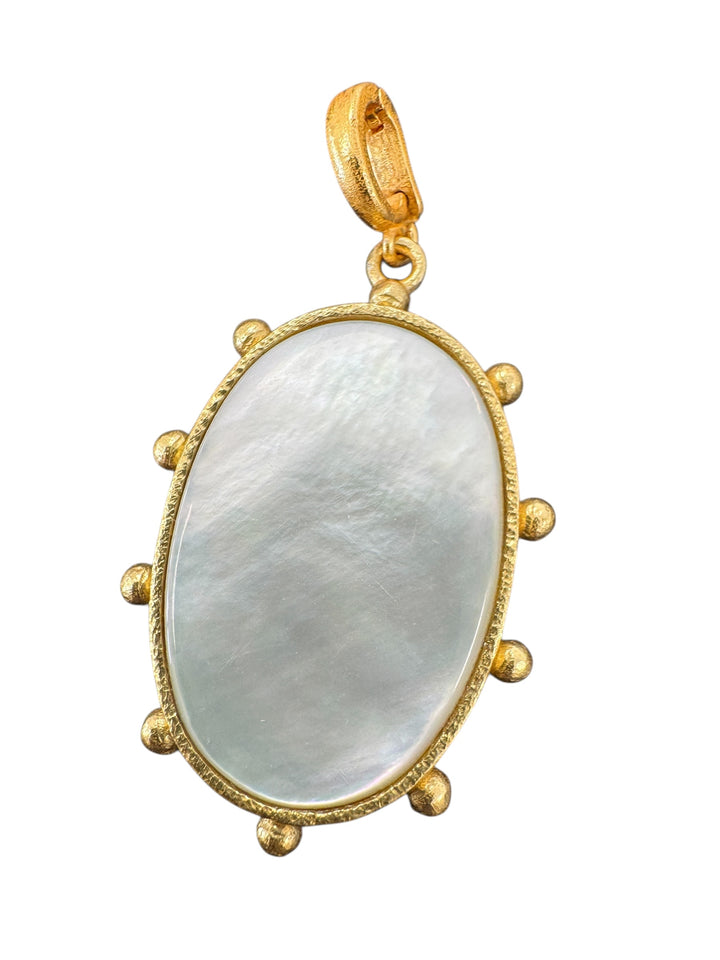 Large Pearl Oval Detachable Charm