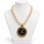 Midnight Halo Pearl Necklace