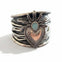 Sterling Silver Sacred Heart Stacker Ring Size 8