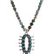 8MM Beaded Stone Pendant Necklace