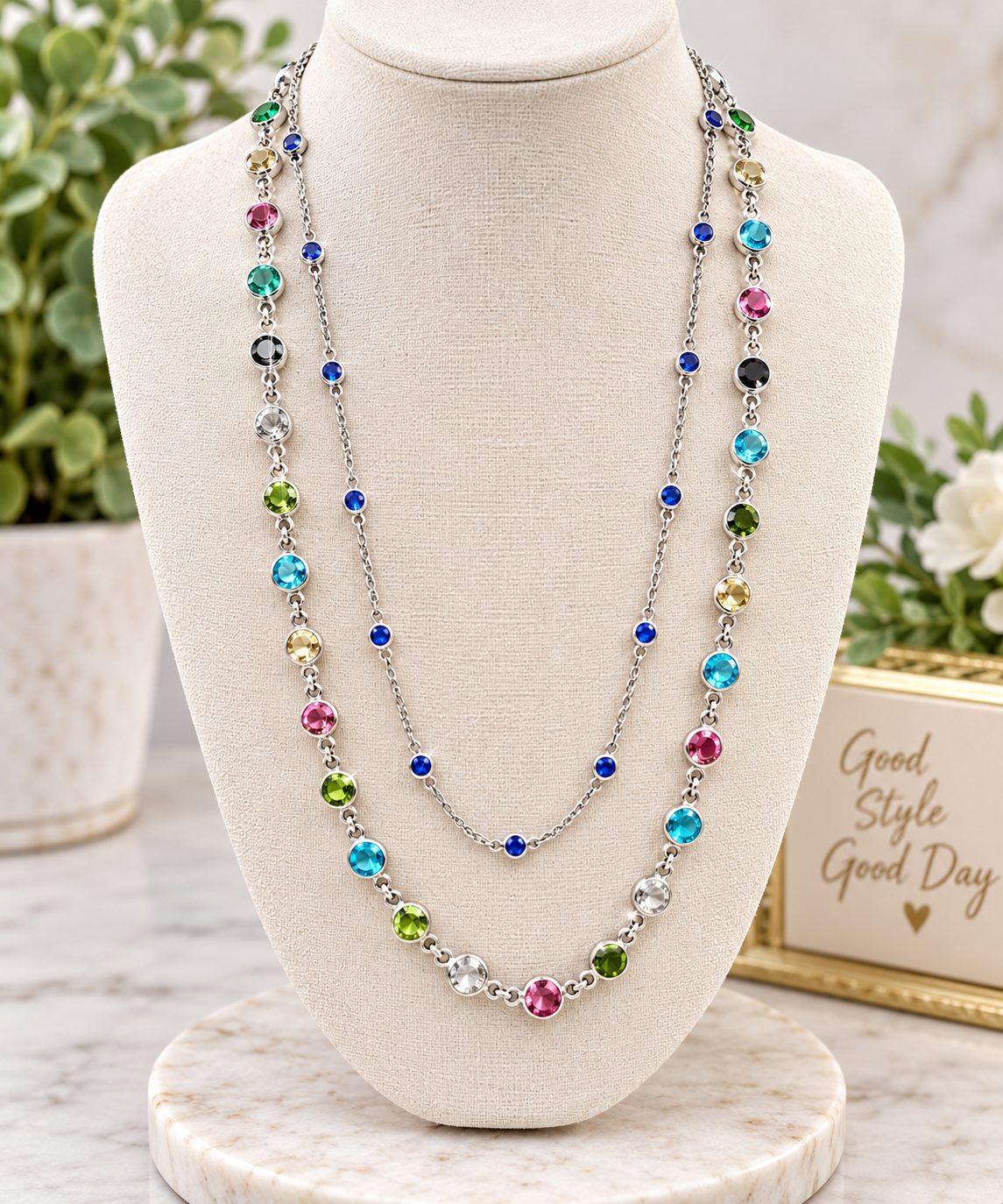 Layers Necklace Multi Double