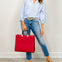3/4 Balloon Sleeve Button Up Peasant Top