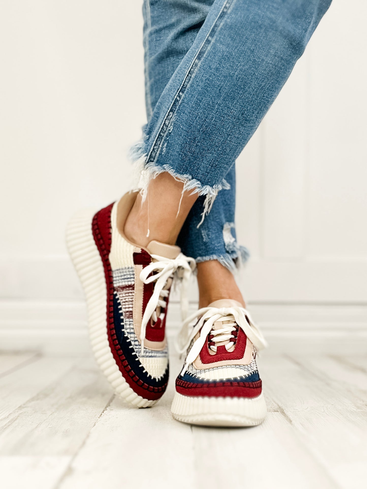 Corkys Adventure Tennis Shoes in Burgundy Multi