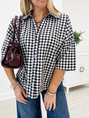 Charlotte Gingham Button Down Shirt