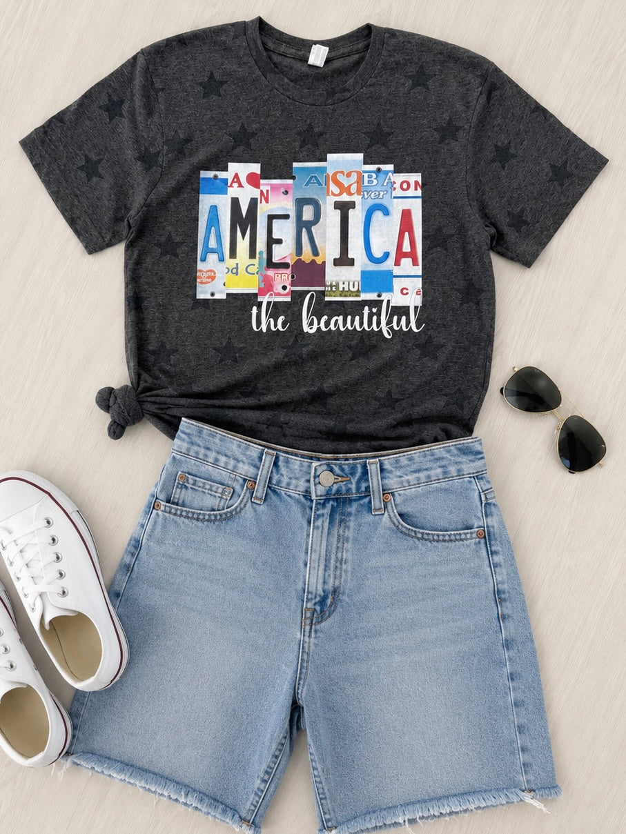 Black Star America The Beautiful Graphic Tee