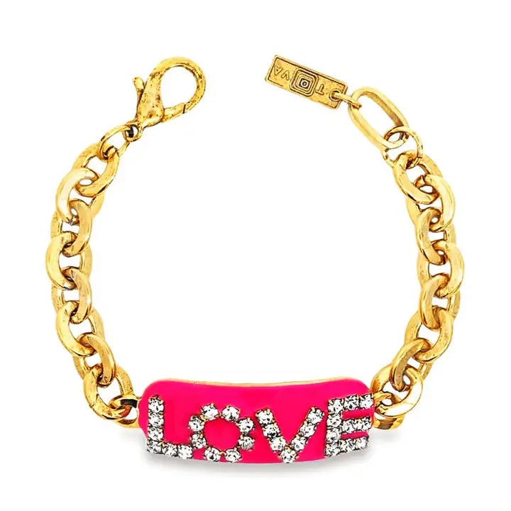 Love Id Bracelet In Enamel