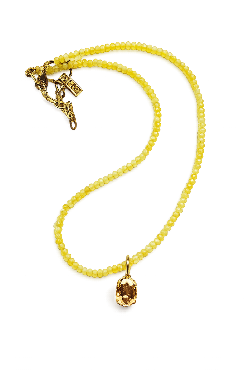 Padme Yellow Necklace with Charm
