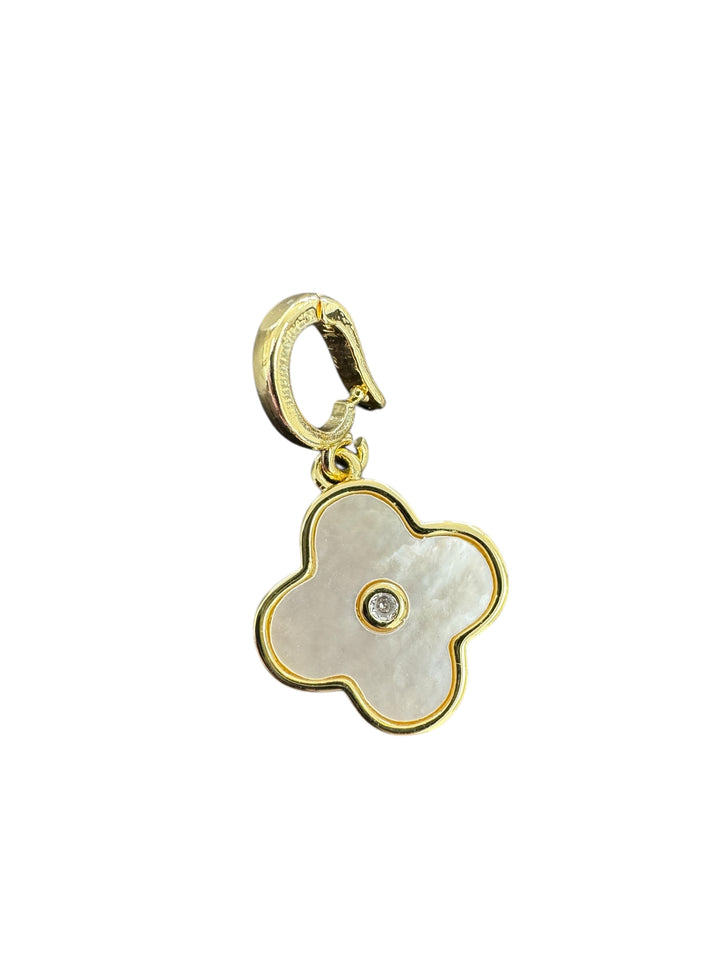 Medium Luxe Flower with Pearl Charm