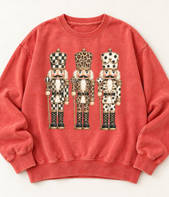 Mineral Wash Custom Painted 3 Nutcracker Graphic
