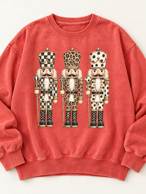 Mineral Wash Custom Painted 3 Nutcracker Graphic