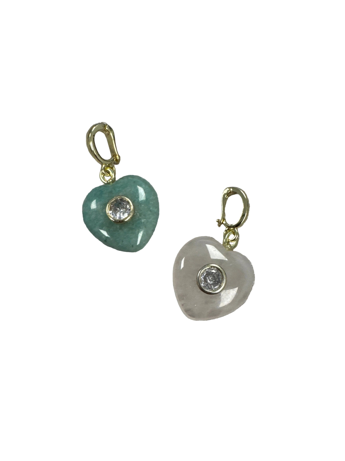 Semi Precious Stone Heart Charm
