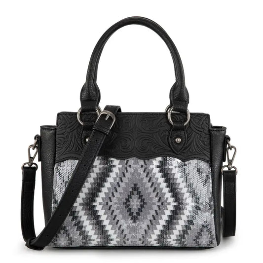 Montana West Tooled Aztec Collection Tote/Crossbody