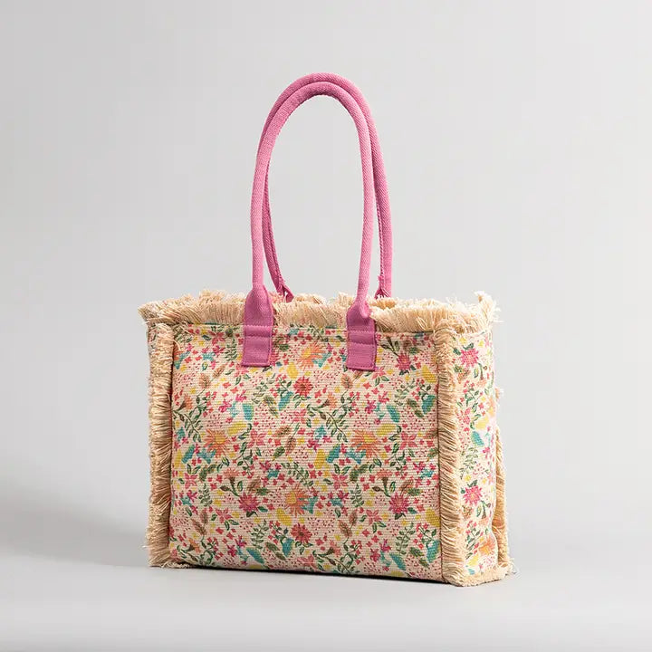 MKS America-Vintage Pattern Fringe Tote Bag