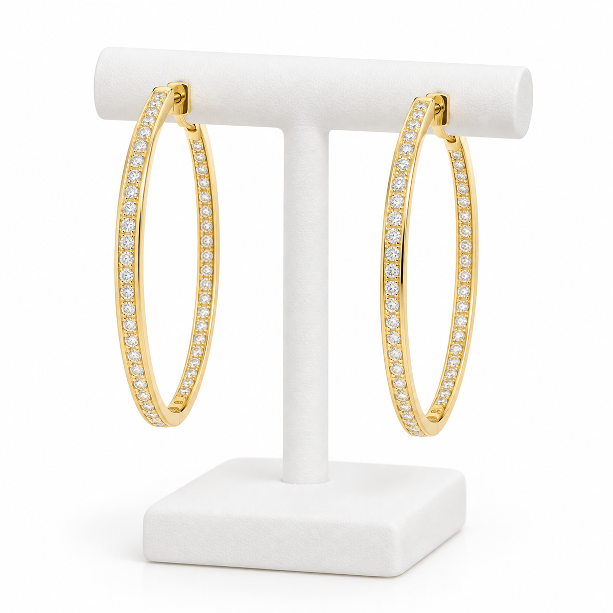 31MM Round MicroPave Inside Out Earrings