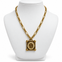 Gilded Portrait Necklace