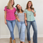 The Dreamy Scoop Neck Short Sleeve Top - Haunted Hues Collection