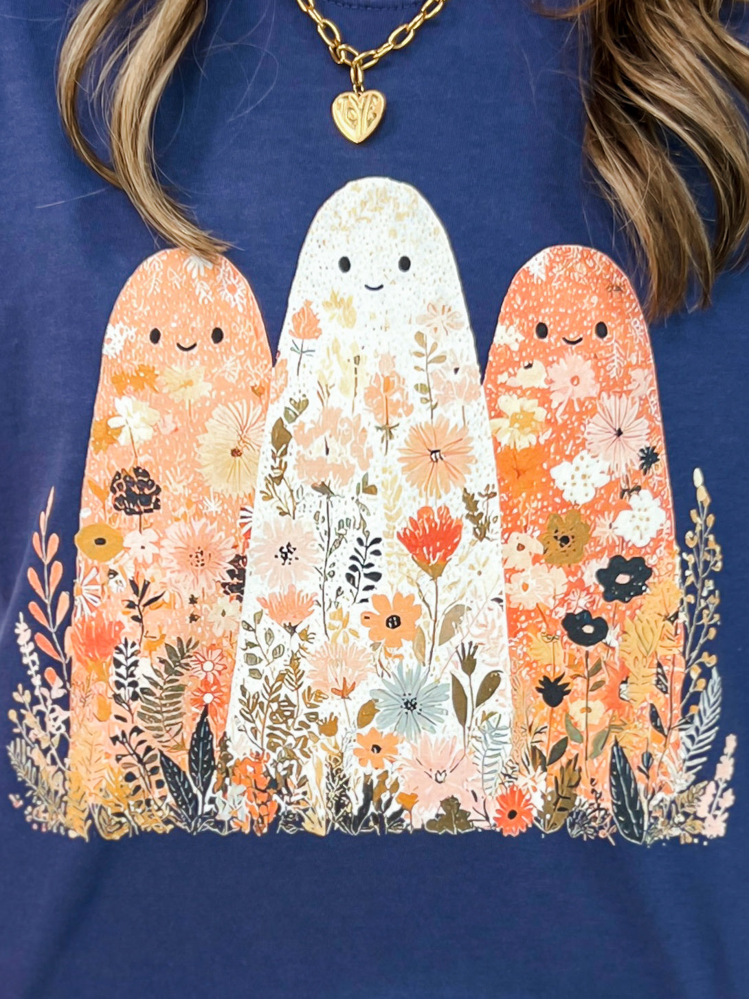 3 Floral Ghosts Graphic Tee