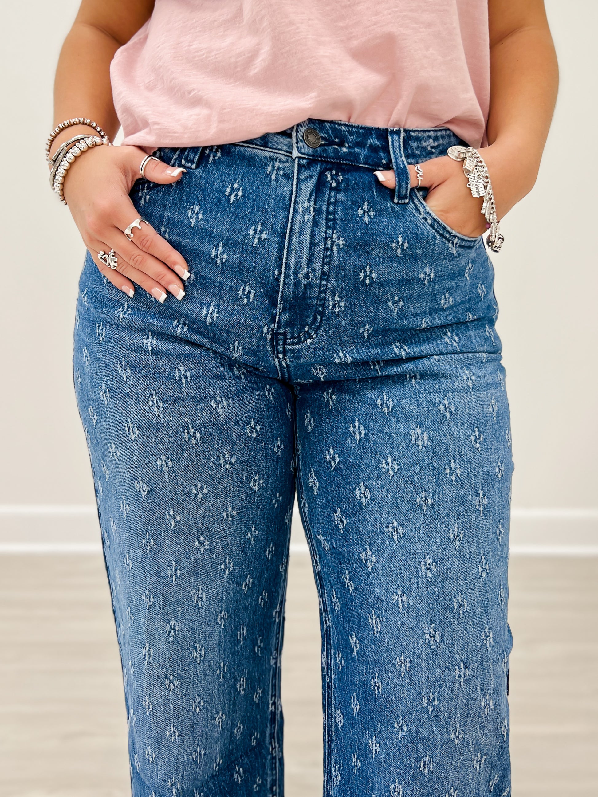 The Statement Straight - Textured Classic Blue
