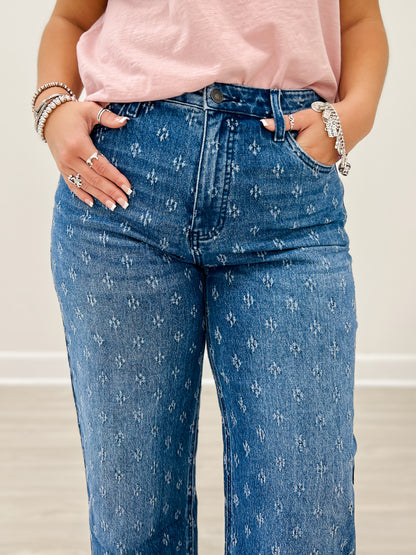 The Statement Straight - Textured Classic Blue