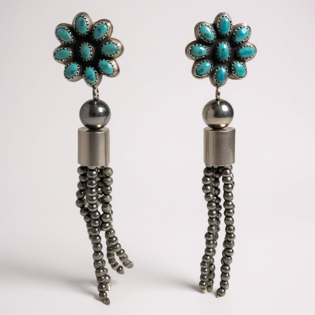 Mason Lee Turquoise Flower Earring